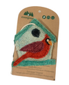 WHIMSICAL LOOFAH SCRUBBER CARDINAL