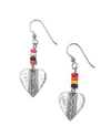 BRIGHTON JA9980 MINGLE MEDLEY BEAD HEART FRENCH WIRE EARRING