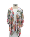 INOAH C241BO PRINT SHAWL  BELLE BLOOMS-MM122