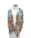 INOAH C241BO PRINT SHAWL RAINBOW VILLAGE-MM68