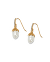 BRIGHTON JA9965 GOLD EVERBLOOM PEARL DROP EARRING