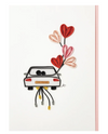 ICONIC QUILLING 608 JUST MARRIED CAR 5X7 CARD