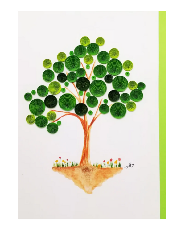 ICONIC QUILLING 320 SUMMER TREE 5X7 CARD