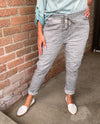 MADE IN ITALY 6175 SOLID STRETCH PANT GREY