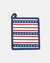 663-OP AMERICANA POTHOLDER STARS & STRIPES