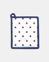 663-OP AMERICANA POTHOLDER BLUE W/STARS
