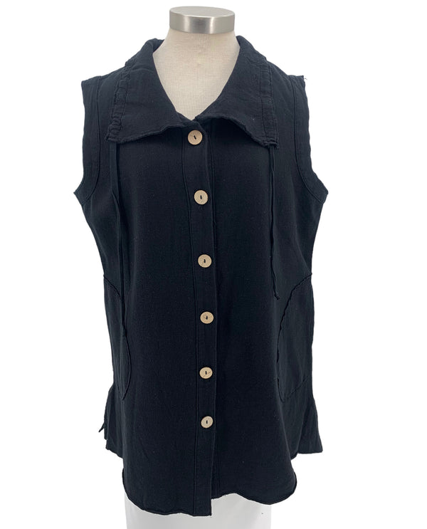 SEA BREEZE 664 CANTON FLEECE CARMEL VEST black