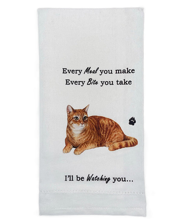 712-8 TABBY, ORANGE CAT TOWEL