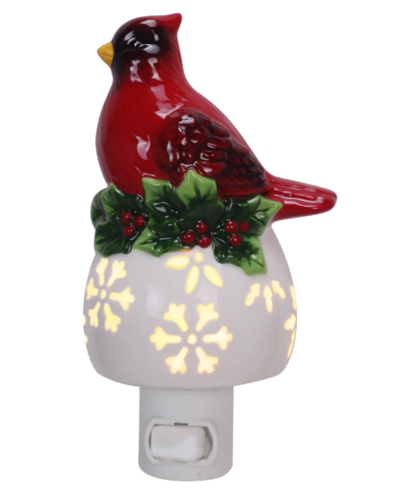 6.125" Ceramic Holiday Night Light Assortment 73334 cardinal 