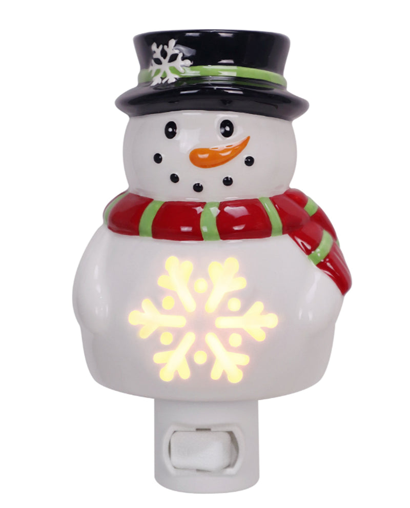 6.125" Ceramic Holiday Night Light Assortment 73334 short snowman