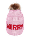 74483-F MERRY CHENILLE POM BEANIE PINK