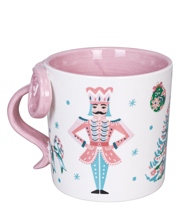 14oz Sugarplum Nutcracker Mug With Bow Handle 75723