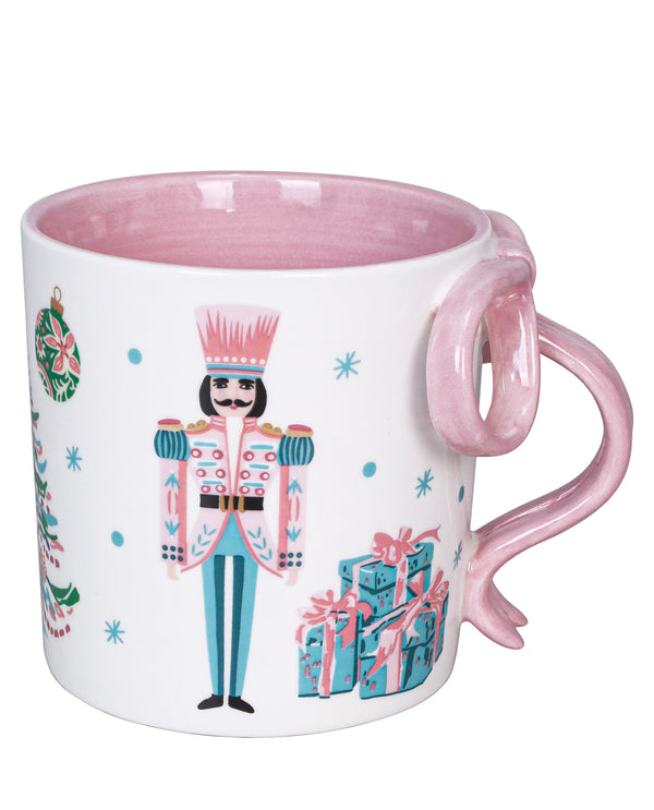 14oz Sugarplum Nutcracker Mug With Bow Handle 75723