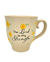 BLUE SKY 75825 DAISY SCRIPTURE 17 OZ MUGS LORD IS MY STRENGTH