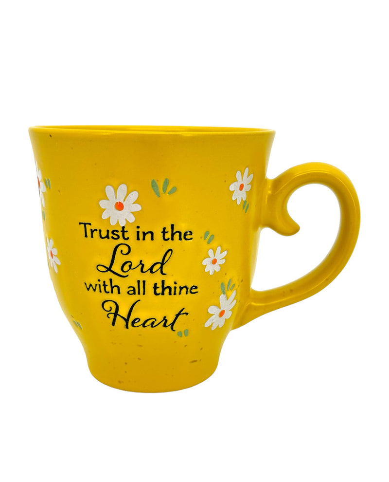 BLUE SKY 75825 DAISY SCRIPTURE 17 OZ MUGS TRUST IN THE LORD