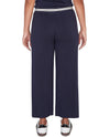 RUBY RD 76903 RIBBED WIDE LEG STRETCH PANTS NAVY