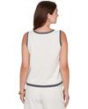RUBY RD 76962 SCOOP NECK RIBBED TANK TOP IVORY