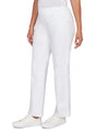RUBY RD 77902 EMBROIDERED ANKLE PANT WHITE