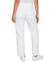 RUBY RD 77902 EMBROIDERED ANKLE PANT WHITE