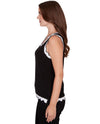 RUBY RD 77964 SCALLOP CUT TANK TOP BLACK