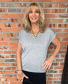 MADE IN ITALY 810761 V NECK T SHIRT GREY