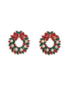 PERIWINKLE CHRISTMAS WREATH WITH CRYSTAL EARRINGS 8120828