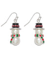 PERIWINKLE SNOWMAN WITH SCARF EARRING 8120913