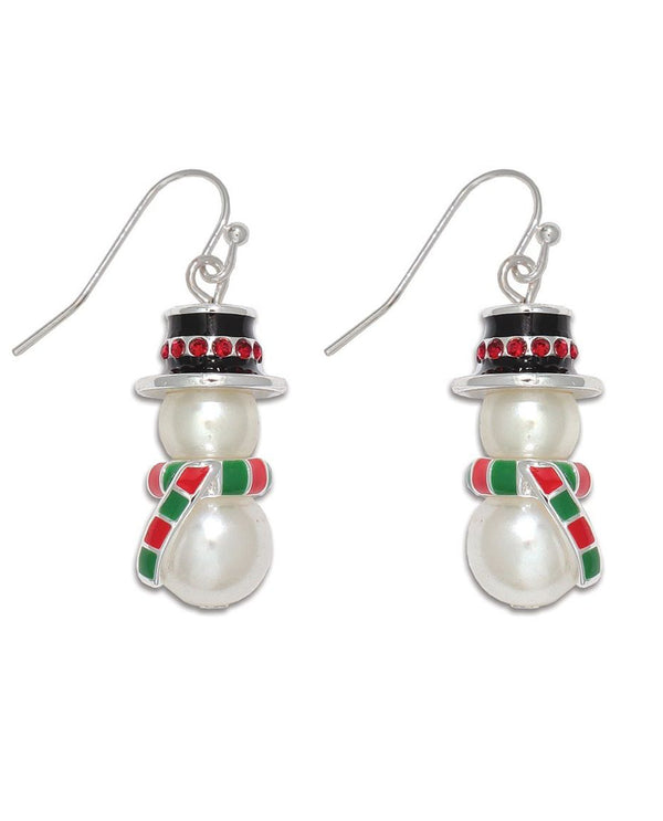 PERIWINKLE SNOWMAN WITH SCARF EARRING 8120913
