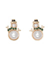 PERIWINKLE PEARL & CRYSTAL SNOWMEN EARRINGS 8121189