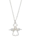 PERIWINKLE SILVER ANGEL WITH PEARL NECKLACE 8180333