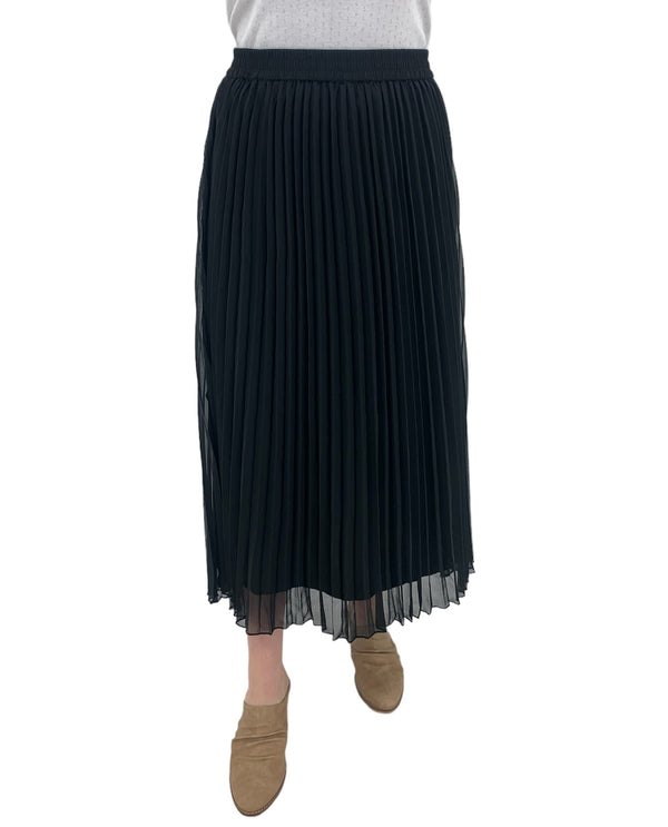 8317 PLEATED MAXI SKIRT black