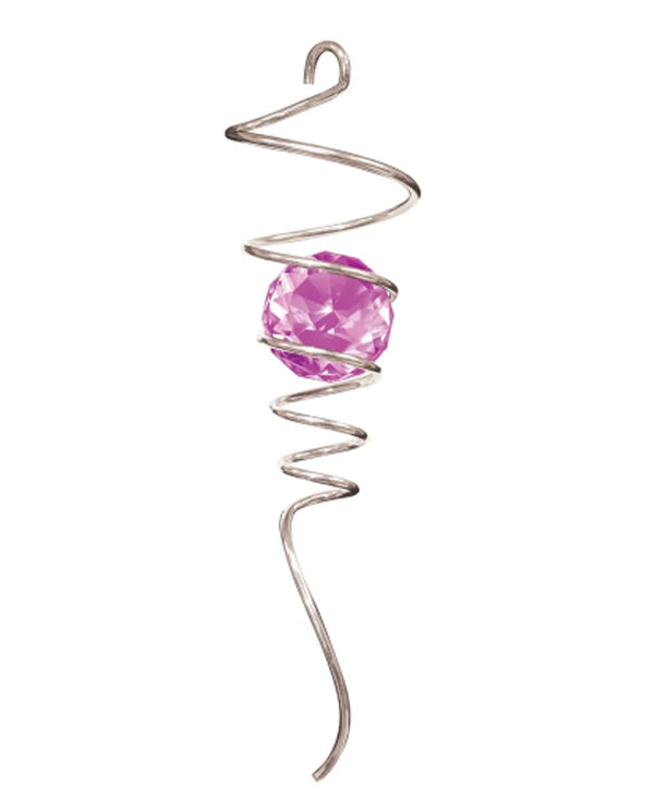 SPINFINITY 839 PINK CRYSTAL SPIRAL TAIL 10" SILVER