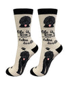 840-121A LABRADOODLE-BLACK LIFE IS BETTER SOCKS