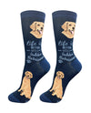 840-15 GOLDEN RETRIEVER LIFE IS BETTER SOCK