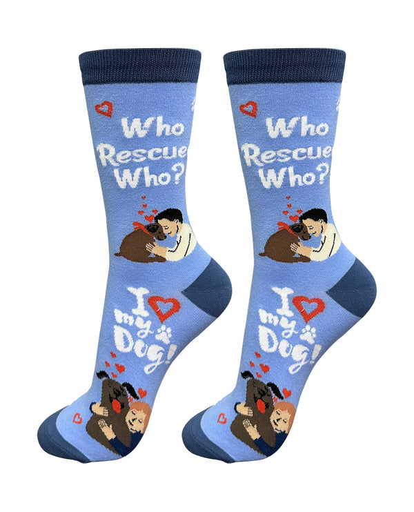 840-188 WHO RESCUED WHO LIFE IS BETTER SOCK