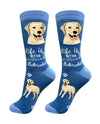 840-20 LABRADOR-YELLOW LIFE IS BETTER SOCK