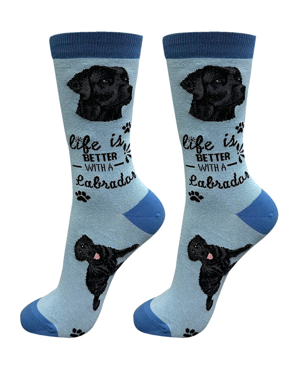 840-21A LAB BLACK LIFE IS BETTER SOCK