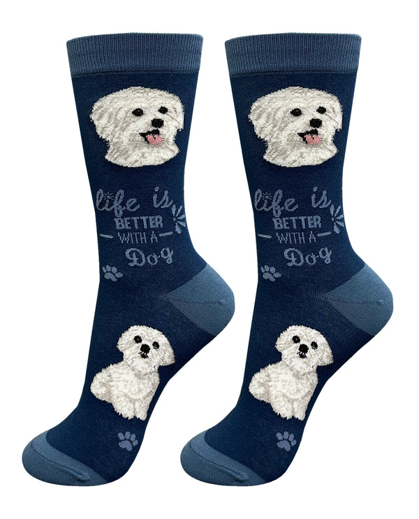 840-24 MALTESE LIFE IS BETTER SOCK