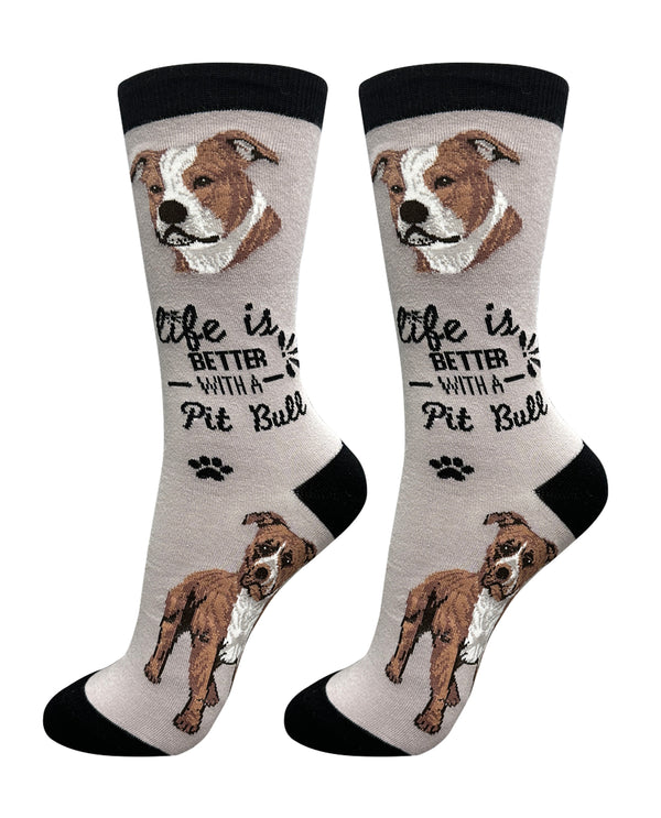 840-26 PIT BULL LIFE IS BETTER SOCK