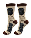 840-32 PUG-BLACK LIFE IS BETTER SOCK