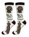 840-54 WEIMARANER LIFE IS BETTER SOCK