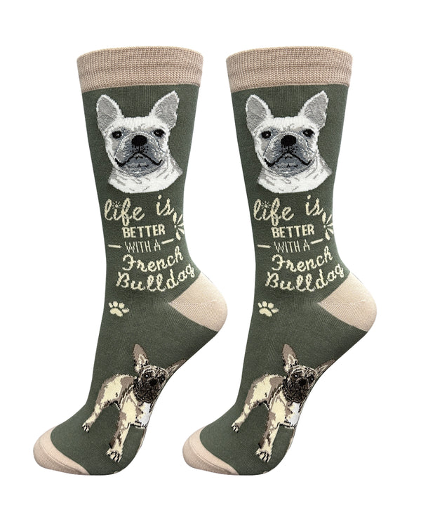 840-64 FRENCH BULLDOG LIFE IS BETTER SOCK