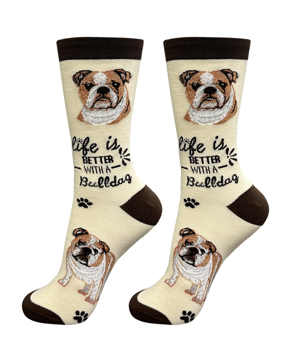 840-8 BULLDOG LIFE IS BETTER SOCK