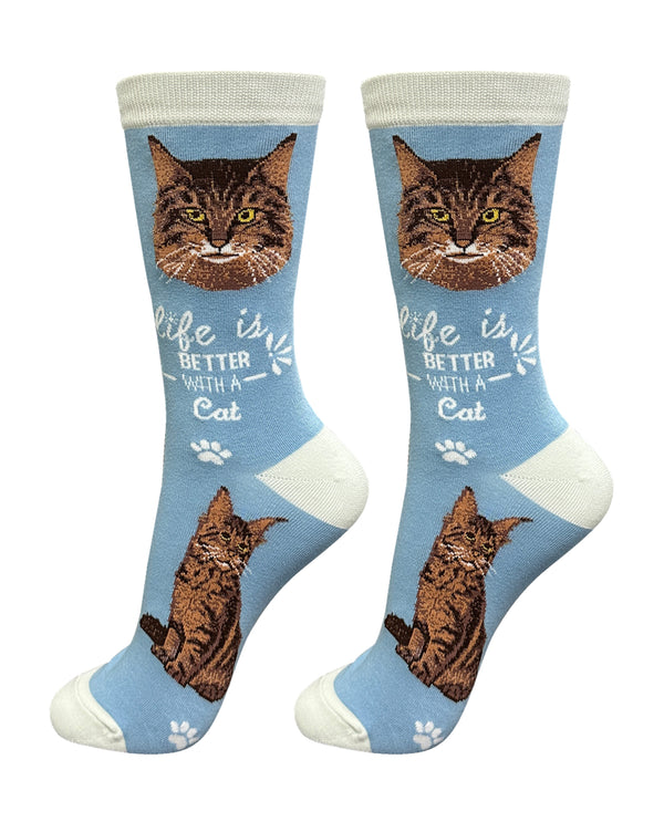 841-6 MAINE COON LIFE IS BETTER SOCK