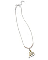 84456A GOLD & SILVER HEART NECKLACE