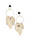84679A WARM TONE PETAL EARRINGS BEIGE