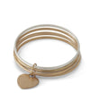 85230A 5-PIECE WITH HEART BANGLE GOLD
