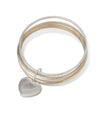 85230A 5-PIECE WITH HEART BANGLE SILVER