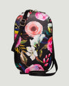 88006 FLORAL ON BLACK CROSSBODY