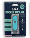 8TOOL 8 IN 1 POCKET TOOL SET TURQUOISE
